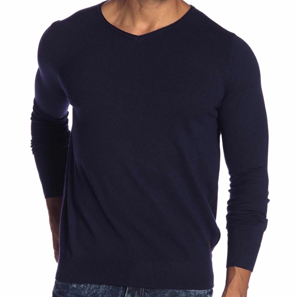 XRAY V-Neck Sweater, Color Navy Blue, Size S